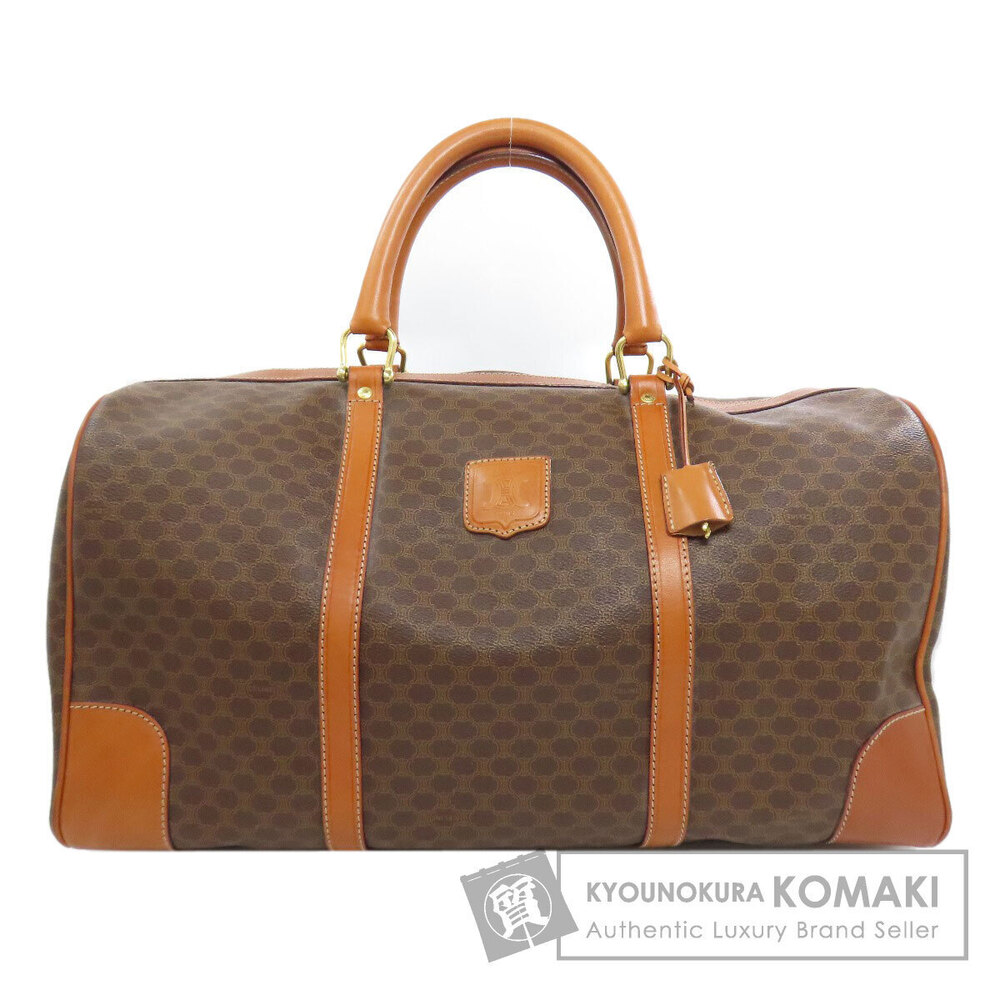 Celine Macadam Boston Leather Brown Boston bag
